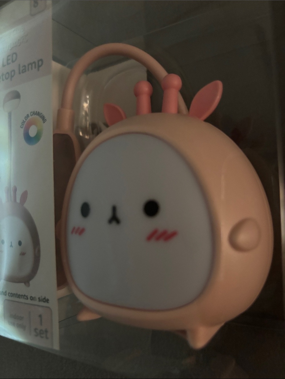 LED Tabletop Lamp - Colorchanging Pink Animal - Picture 3 of 7